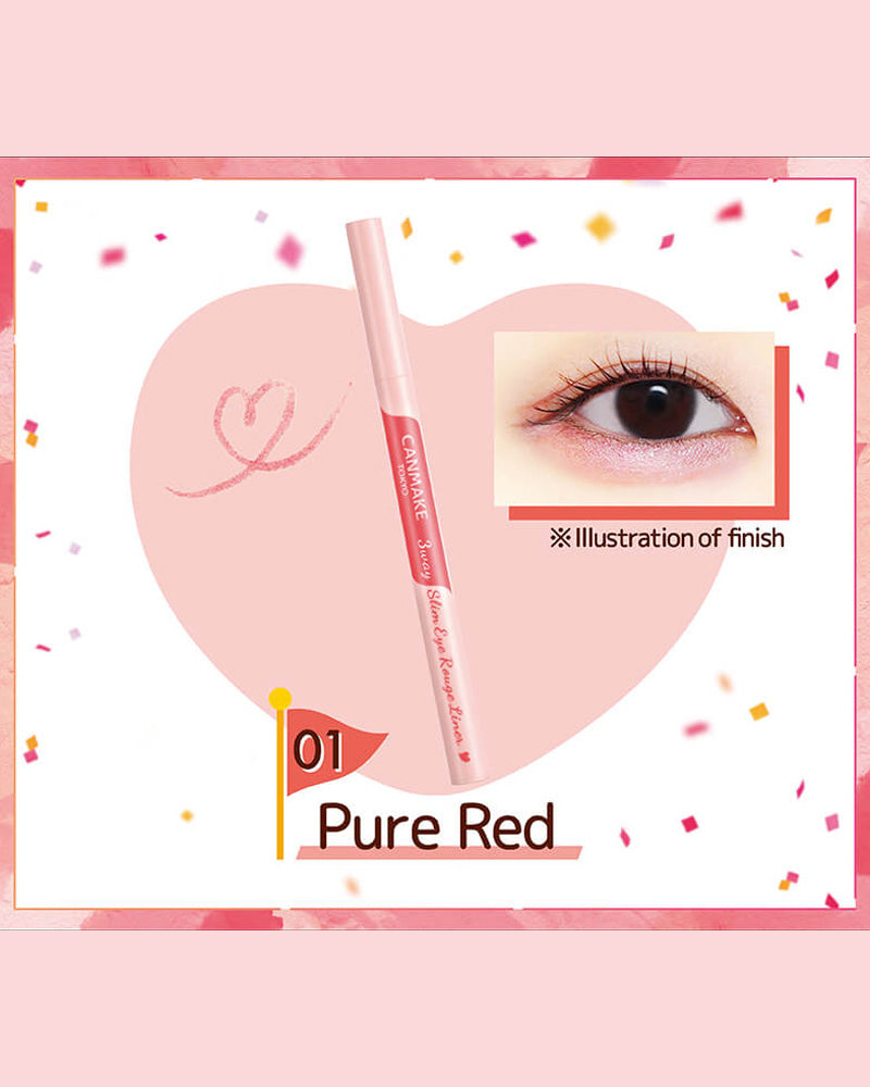 Crayon contour des yeux CANMAKE 3Way Slim Rouge