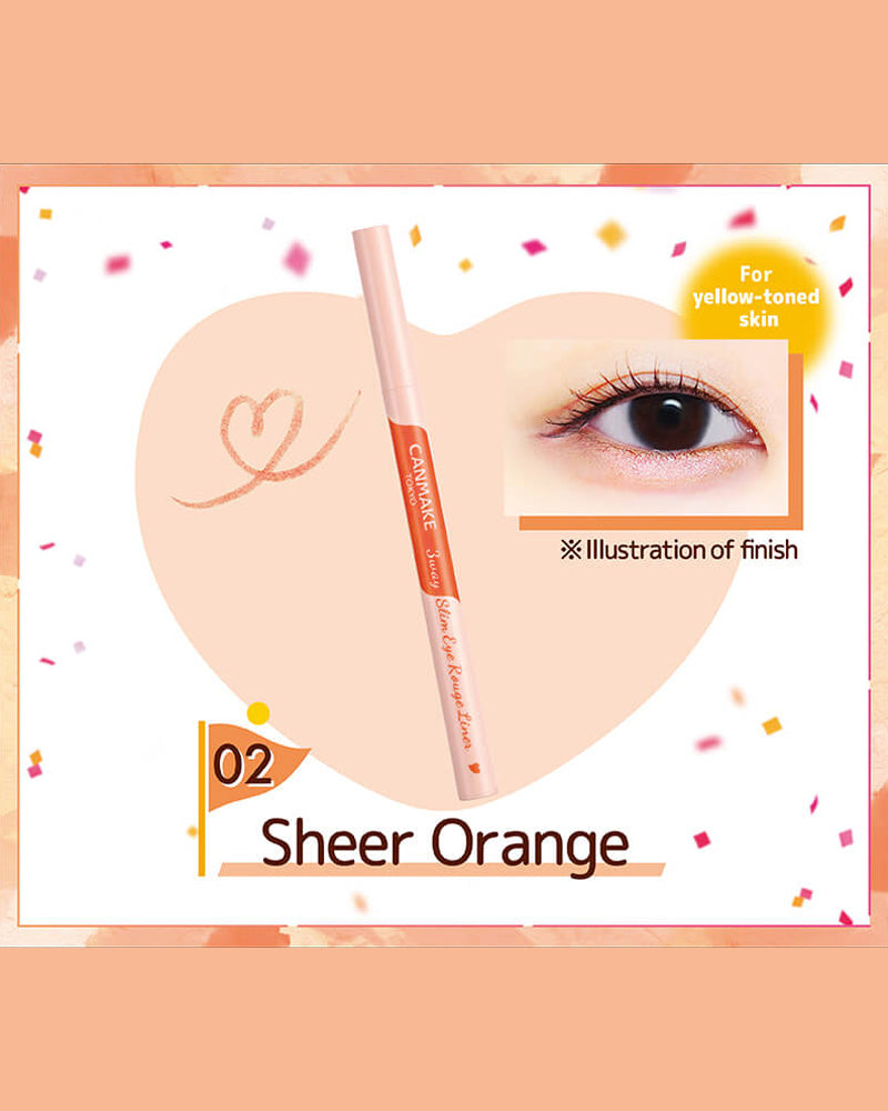 Crayon contour des yeux CANMAKE 3Way Slim Rouge
