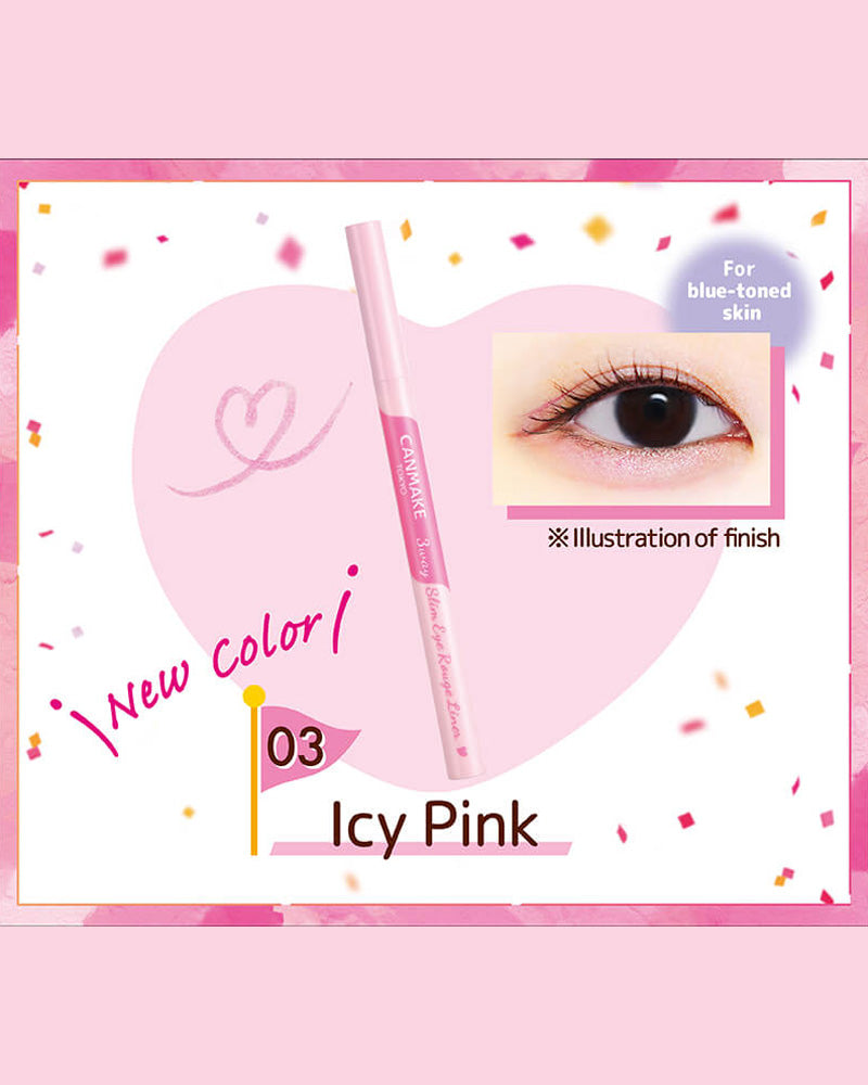 Crayon contour des yeux CANMAKE 3Way Slim Rouge
