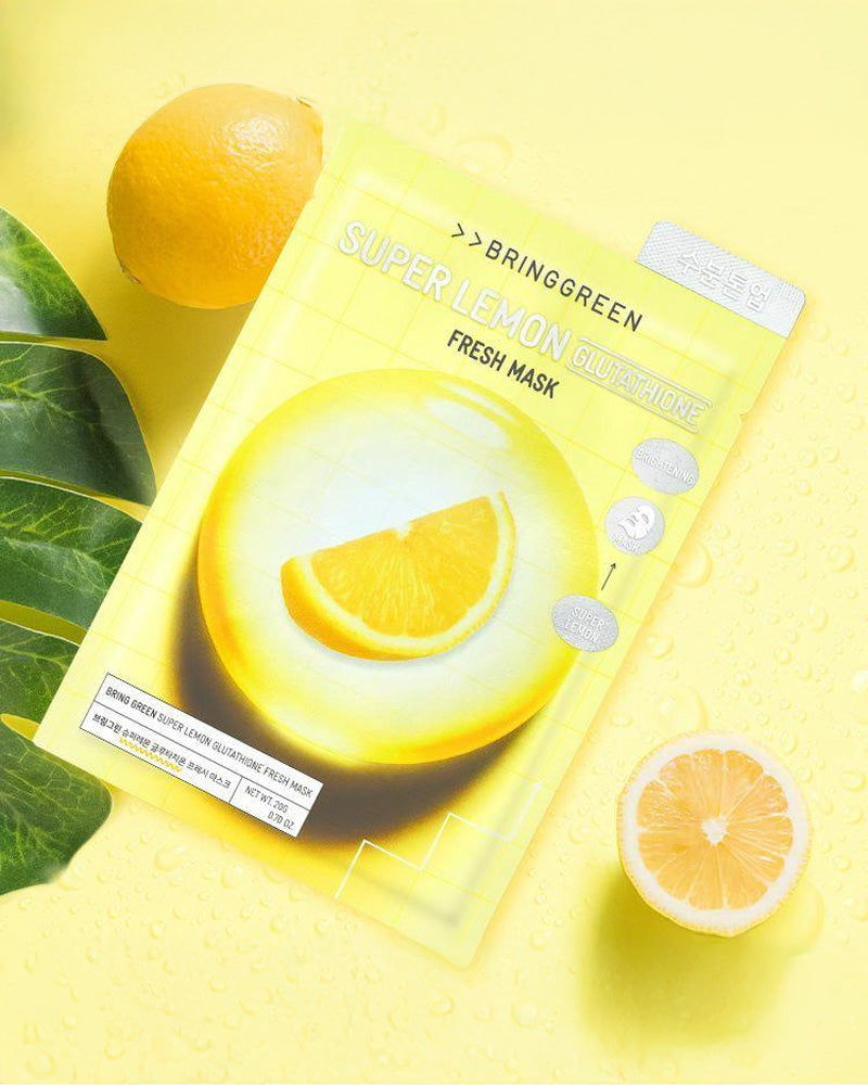 BRING GREEN Super Lemon Glutathione Fresh Mask - Brighten & Hydrate BRING GREEN Super Lemon Glutathione Fresh Mask - Brighten & Hydrate