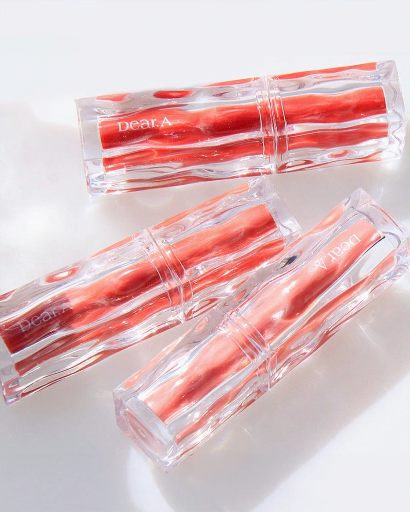 dear solar gradient lips v2 the red c ion.package Lip Glow Duo Formulated with Shea Butter and other natural hydrating ingredients DEARDAHLIA Lip Paradise Sensual Lip
