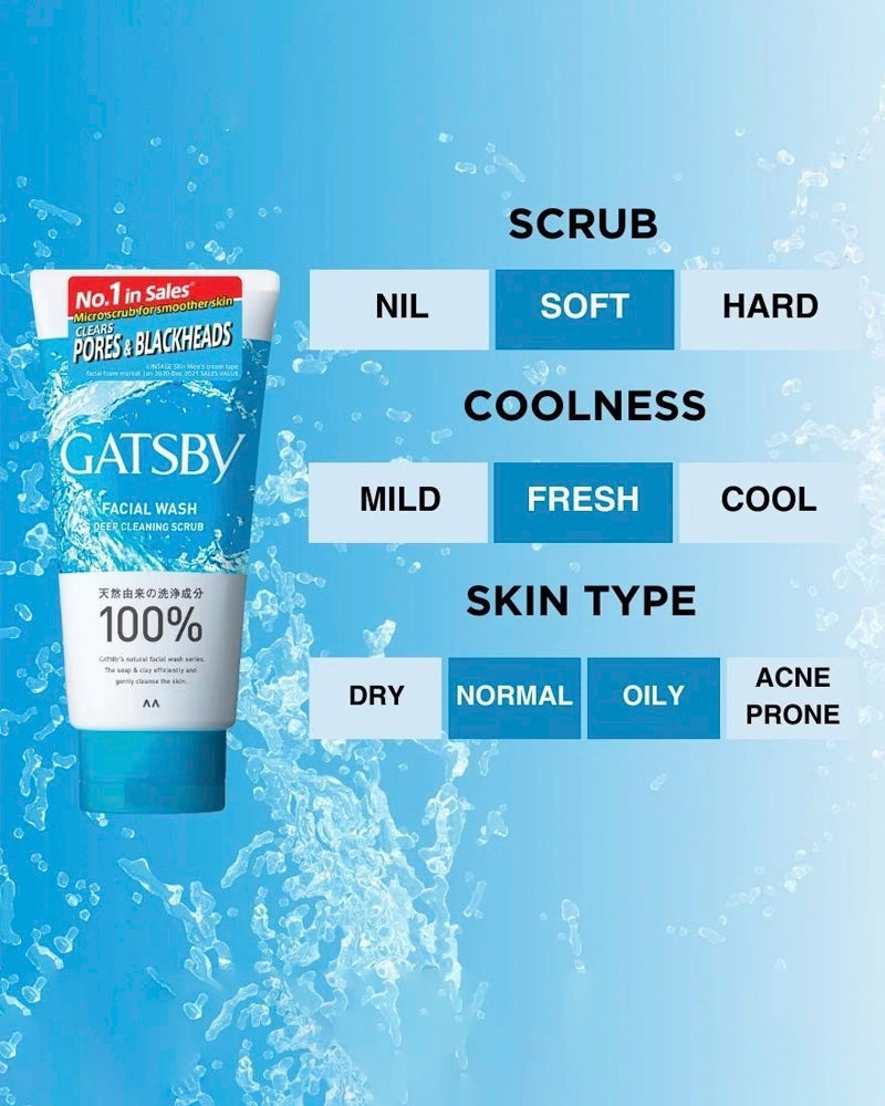GATSBY Facial Wash Deep Cleaning Scrub