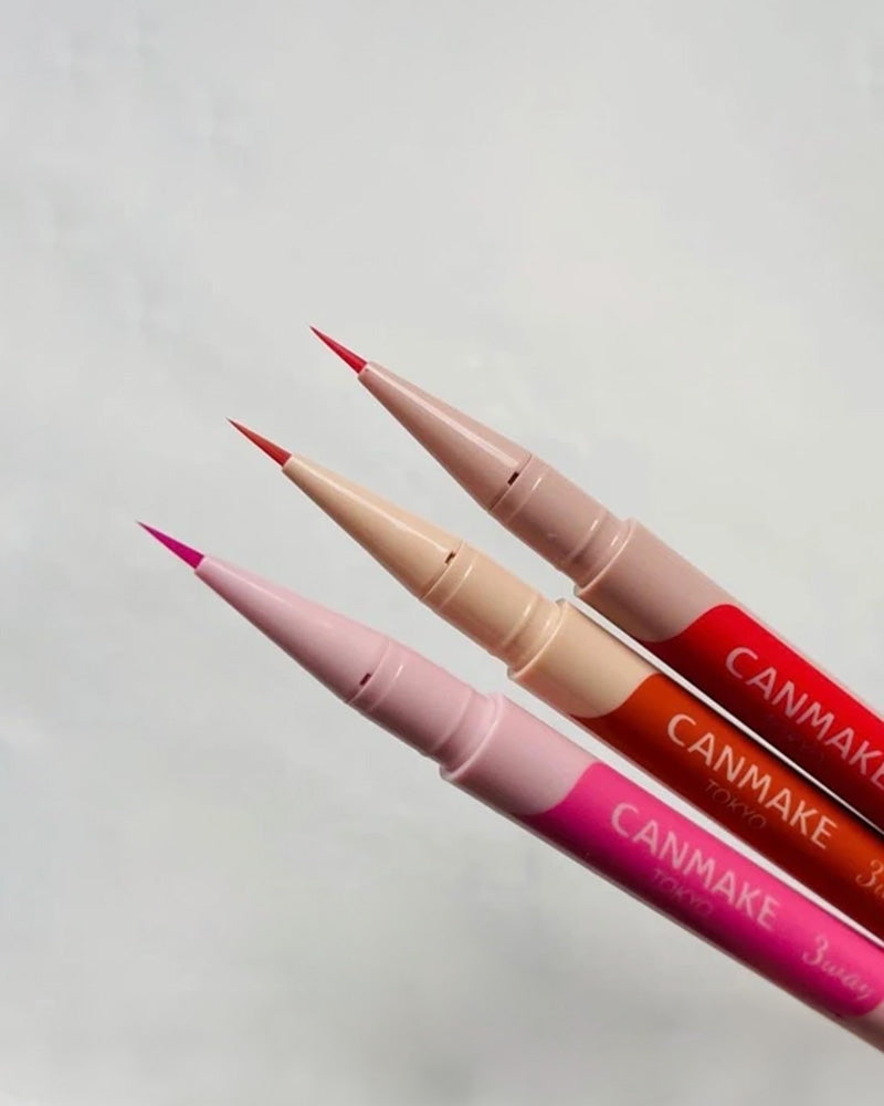 Crayon contour des yeux CANMAKE 3Way Slim Rouge