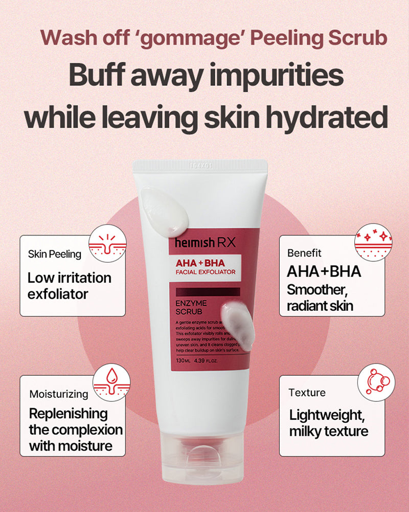 Gommage exfoliant enzymatique pour le visage Heimish RX AHA + BHA