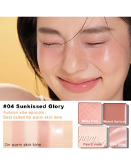 JUDYDOLL 2-In-1 Blush & Highlight Palette