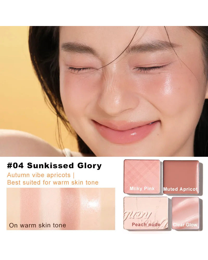 JUDYDOLL 2-In-1 Blush & Highlight Palette