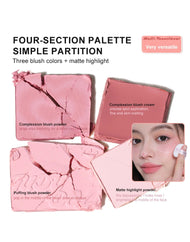 JUDYDOLL 2-In-1 Blush & Highlight Palette