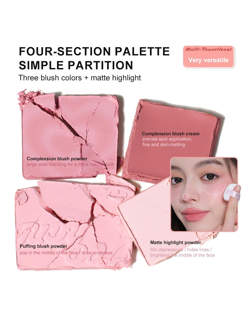 JUDYDOLL 2-In-1 Blush & Highlight Palette