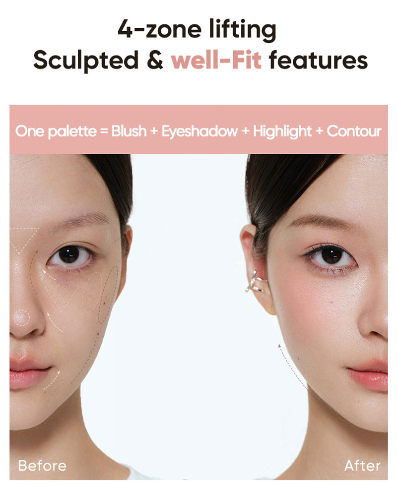 JUDYDOLL 2-In-1 Blush & Highlight Palette