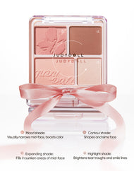 JUDYDOLL 2-In-1 Blush & Highlight Palette