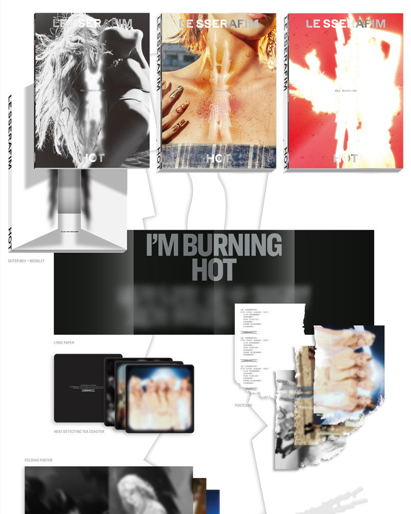 LE SSERAFIM - 5th Mini Album 'HOT' (3 Versions)