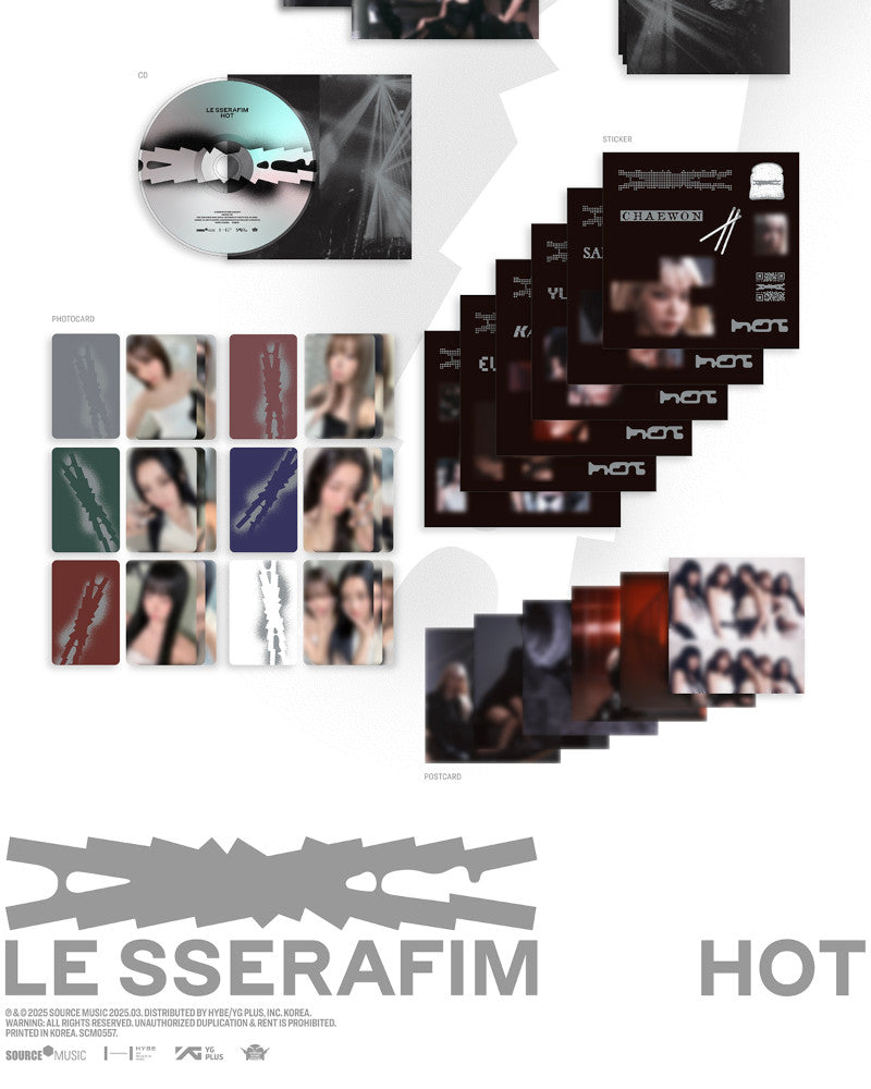 LE SSERAFIM - 5th mini album 'HOT' (COMPACT ver.) (6 Versions)
