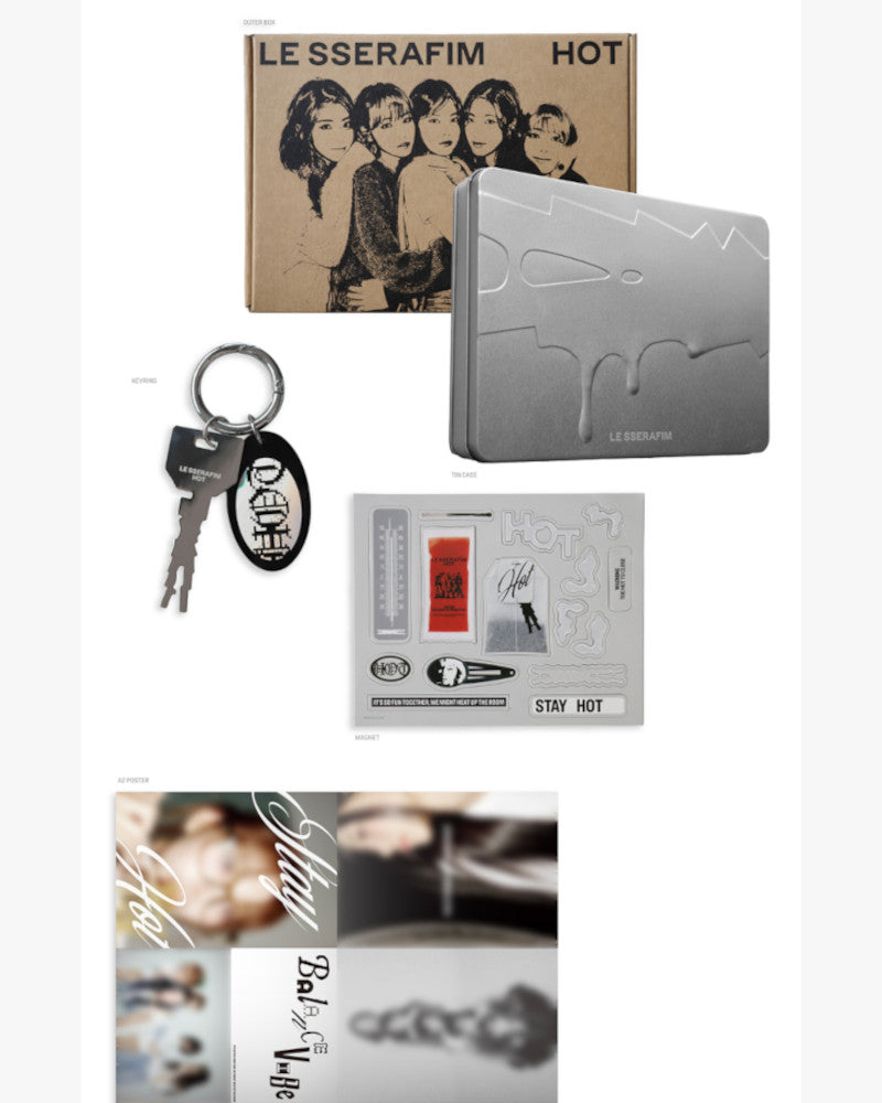 LE SSERAFIM - 5th mini album 'HOT' (TIN CASE ver.)