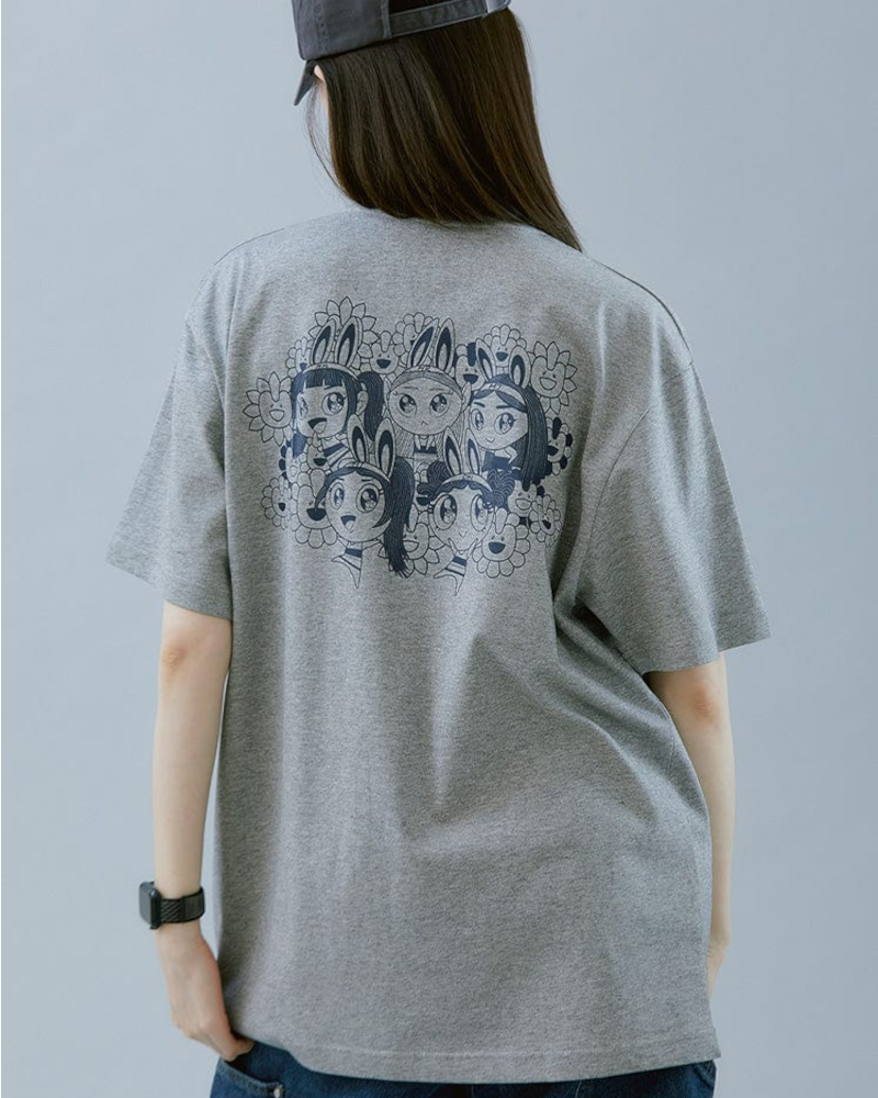 NewJeans x MURAKAMI T-SHIRT (MELANGE GRAY)