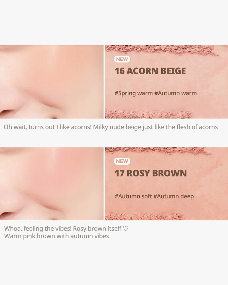 peripera Pure Blushed Sunshine Cheek : Automne en gland