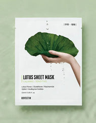 Masque en tissu apaisant à l'eau de lotus pure ROVECTIN