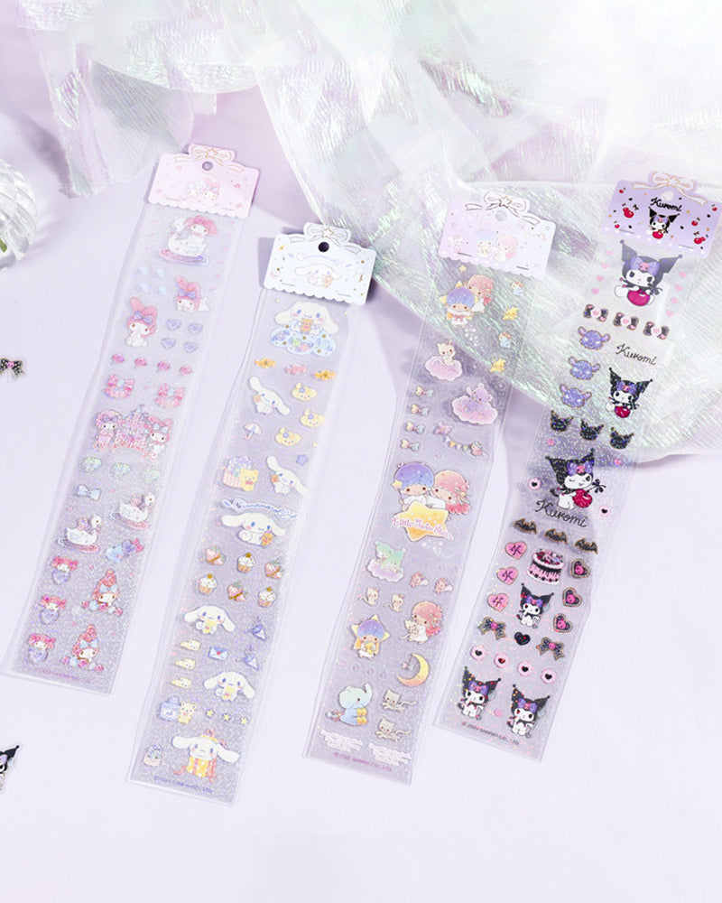 Feuille d'autocollants pailletés Personnages Sanrio® Wonderful Time