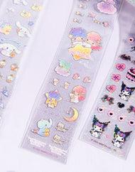 Feuille d'autocollants pailletés Personnages Sanrio® Wonderful Time