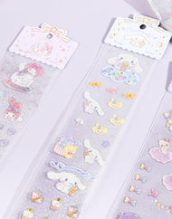 Feuille d'autocollants pailletés Personnages Sanrio® Wonderful Time