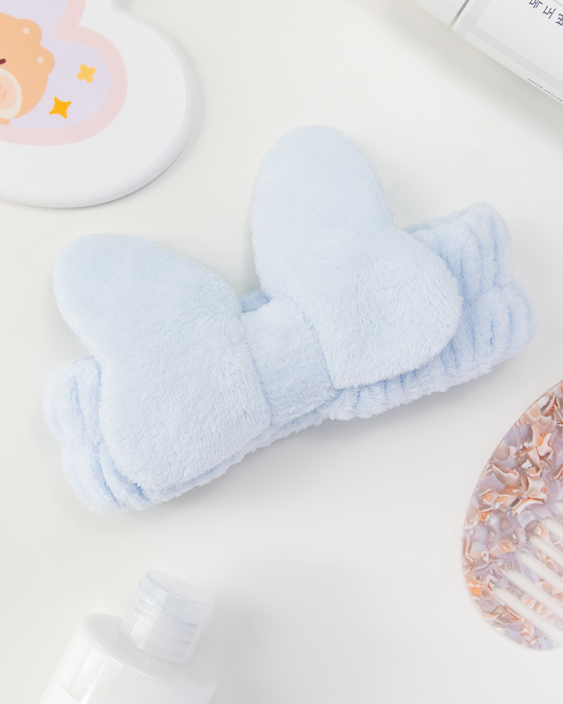 Bandeau nettoyant visage à nœud doux