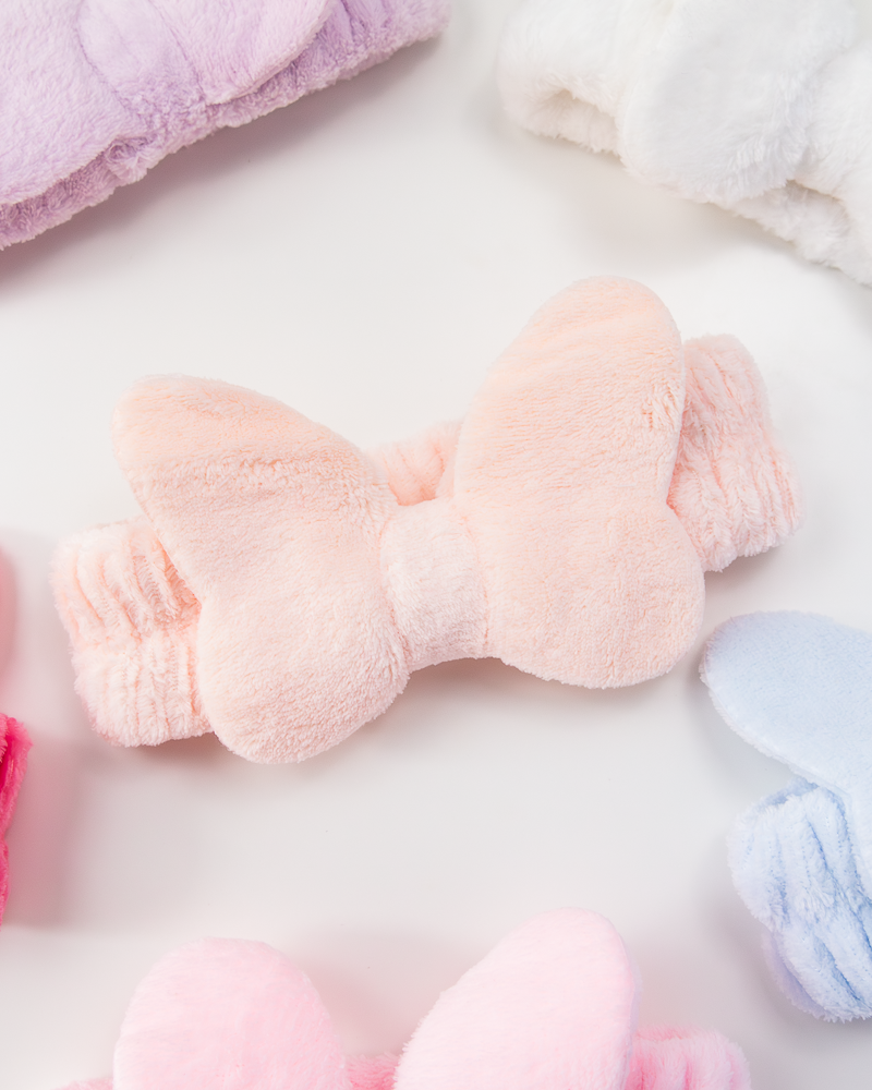 Bandeau nettoyant visage à nœud doux