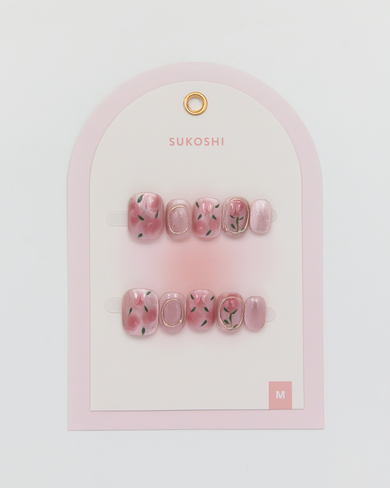 SUKOSHI Handmade Press-On Nails Rose Garden