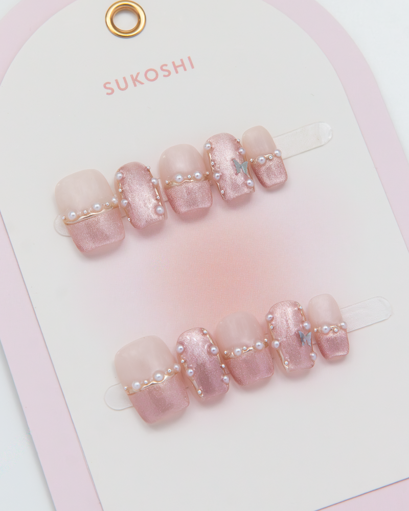 SUKOSHI Handmade Press-On Nails By the Seashore