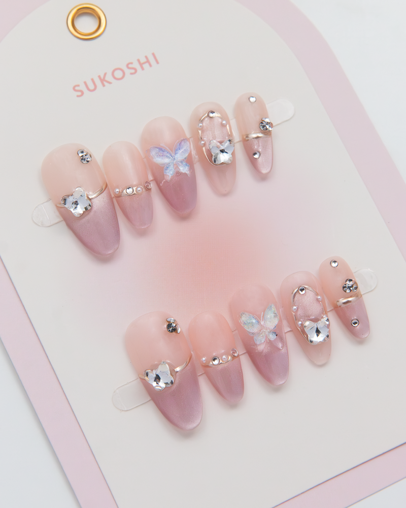 SUKOSHI Handmade Press-On Nails Love Letter