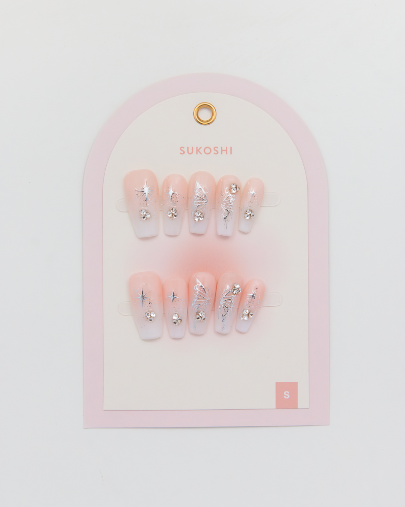 SUKOSHI Handmade Press-On Nails Butterfly Dreams