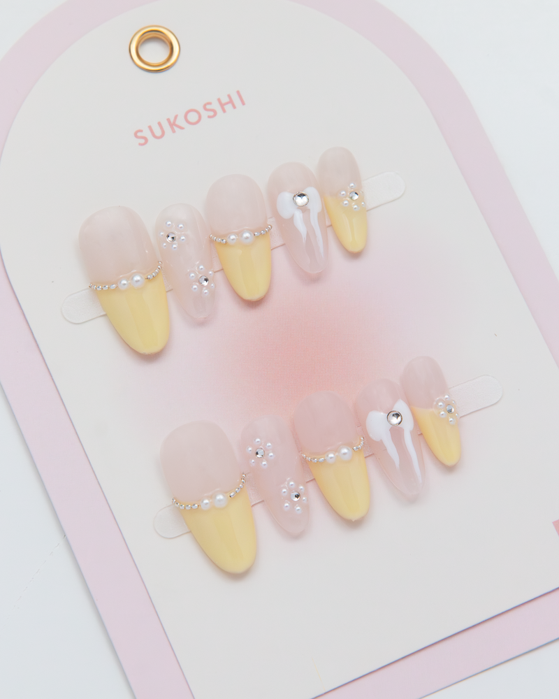 SUKOSHI Handmade Press-On Nails Buttermilk