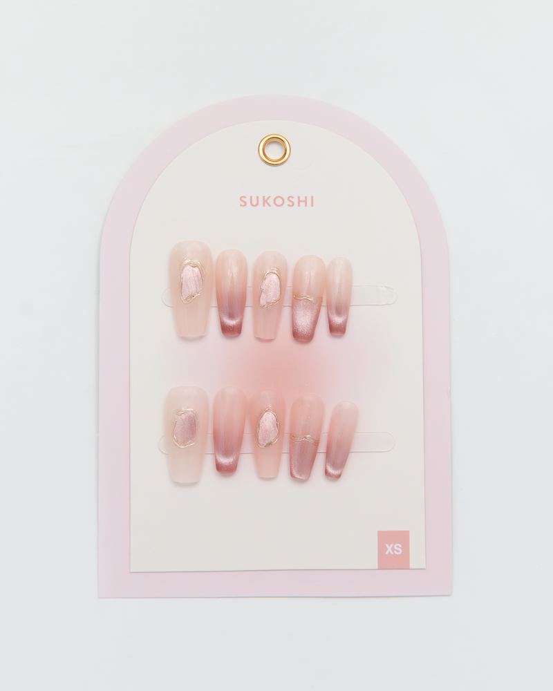 SUKOSHI Handmade Press-On Nails Glitter Sorbet