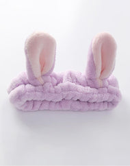 Soft Bunny Ear Headband in Purple