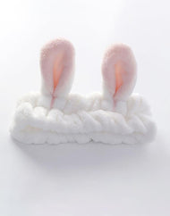 Soft Bunny Ear Headband in White