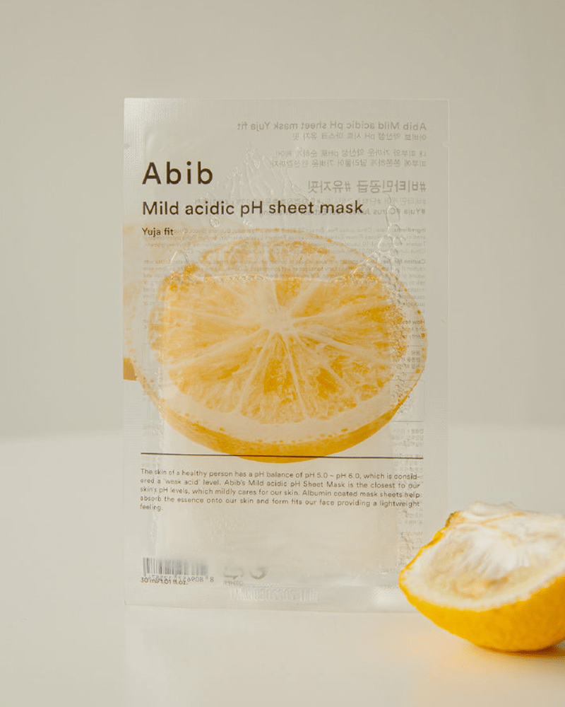 Masque en tissu au pH acide doux Abib #Yuja Fit