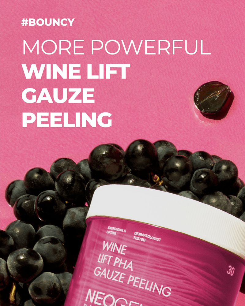 Compresses de gaze exfoliantes NEOGEN Wine Lift PHA