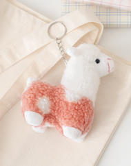 Porte-clés en peluche alpaga