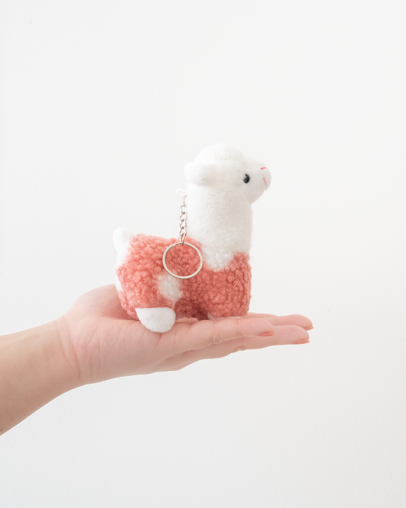 Porte-clés en peluche alpaga