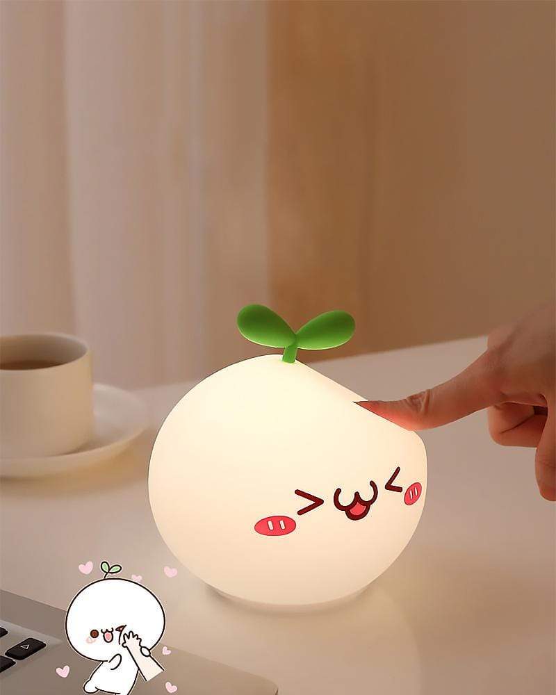 Budding Pop Night Light excited light with hand poking the light