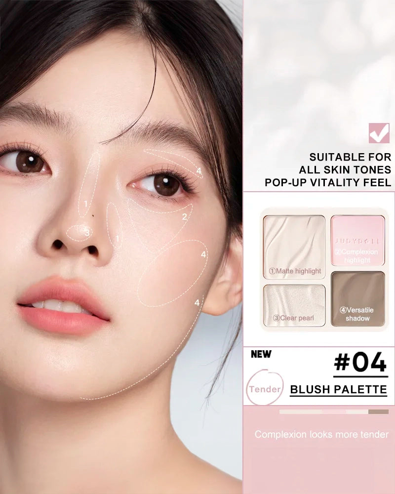 JUDYDOLL 2-In-1 Highlighter & Contour Palette