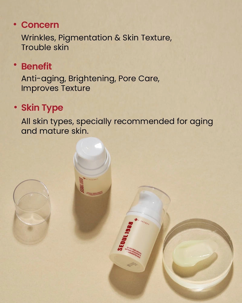 K-SECRET SEOUL 1988 Cream Retinal Liposome 1% + Fermented Rice