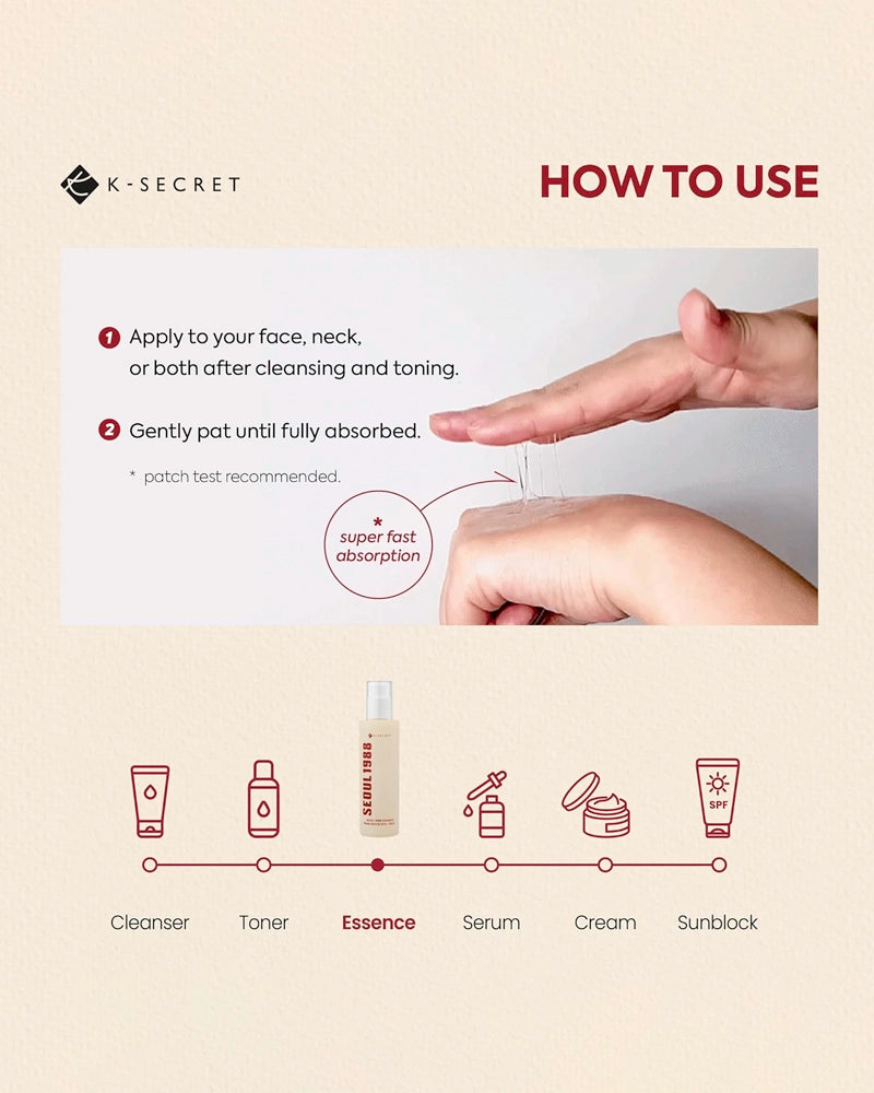 K-SECRET SEOUL 1988 Essence: Snail Mucin 97% + Rice