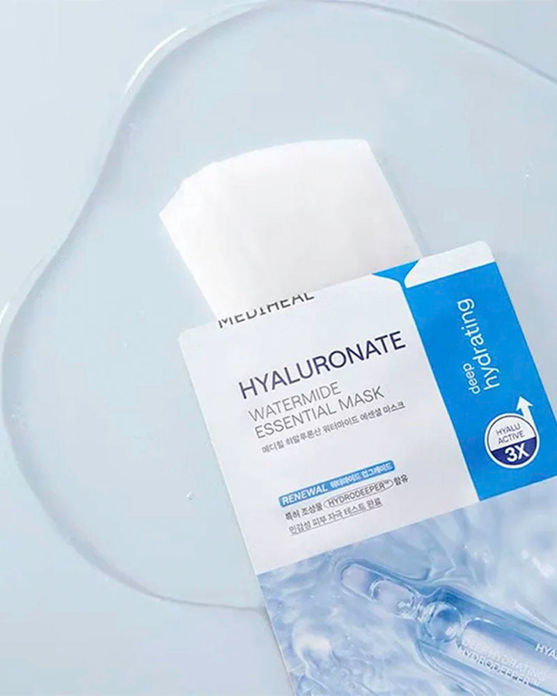 Masque essentiel à l'eau et à l'hyaluronate MEDIHEAL (Renouvellement)