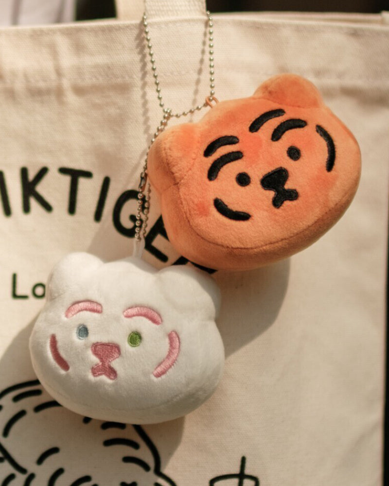 Porte-clés poupée tête de tigre MUZIKTIGER© (orange)