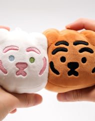 Porte-clés poupée tête de tigre MUZIKTIGER© (orange)
