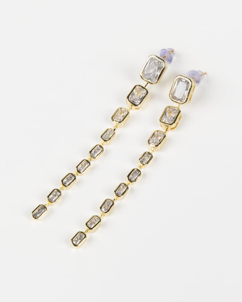 NYU NYU Crystal Cascade Drop Earrings