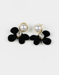 NYU NYU Bow Pearl Spark Earrings
