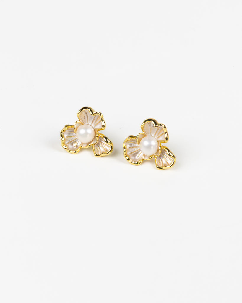 NYU NYU Petal Pearl Studs