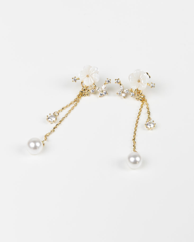 NYU NYU Ivory Meadow Butterfly Dangle Earrings