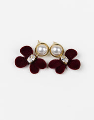 NYU NYU Bow Pearl Spark Earrings