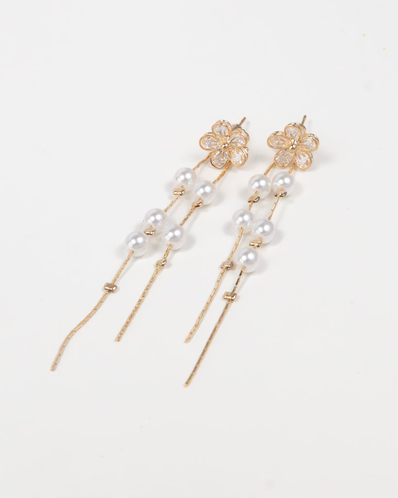NYU NYU Pearl Blossom Drop Earrings